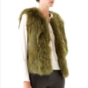 Diane Von Furstenberg DVF Fox Fur Vest PETITE